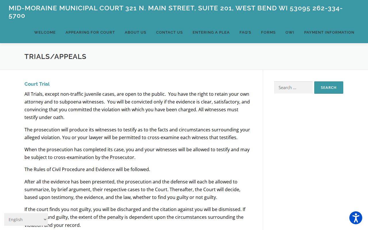 Mid-Moraine municipal trial and Ozaukee circuit appeal instructions
